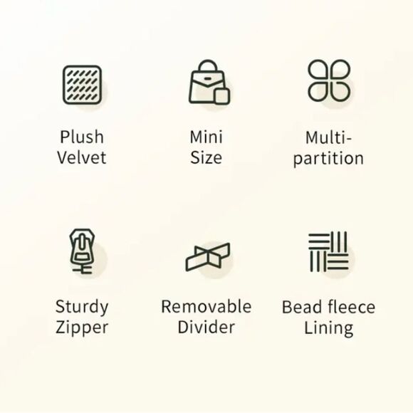 ✨ 🆕 ✨ Classic Italian Velvet w Gold Hardware Travel Storage Jewelry Box✨ - Picture 12 of 14